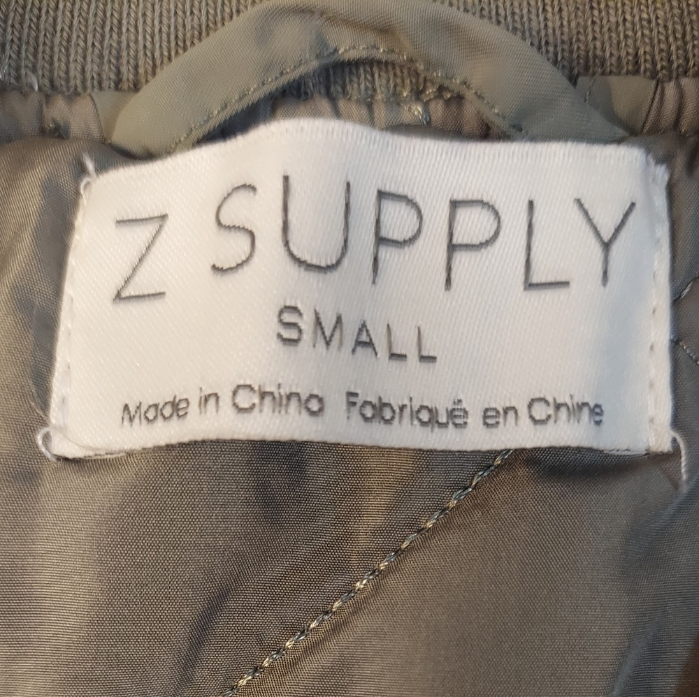 Z Supply Green Suri Bomber Women's Jacket Size S - Picture 8 of 10